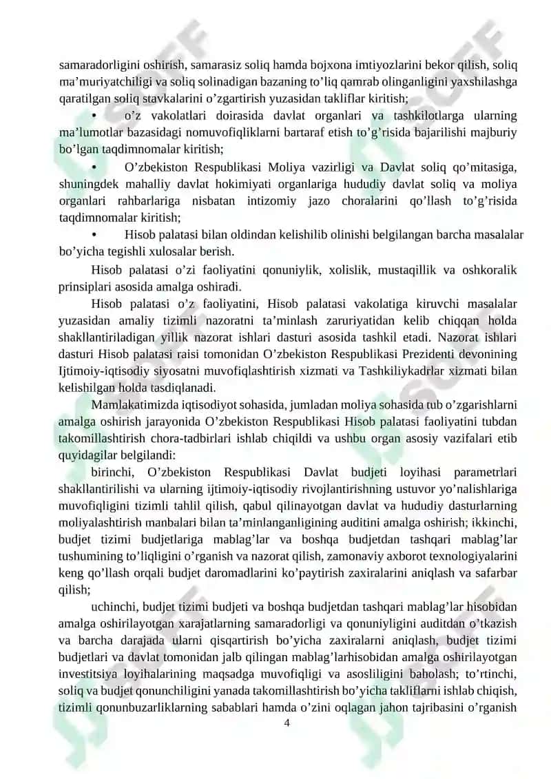 O’zbekiston Respublikasi Hisob palatasi 4