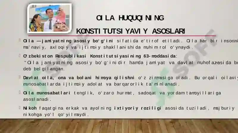Oilahuquqining konstitutsiyavi yasosi 4