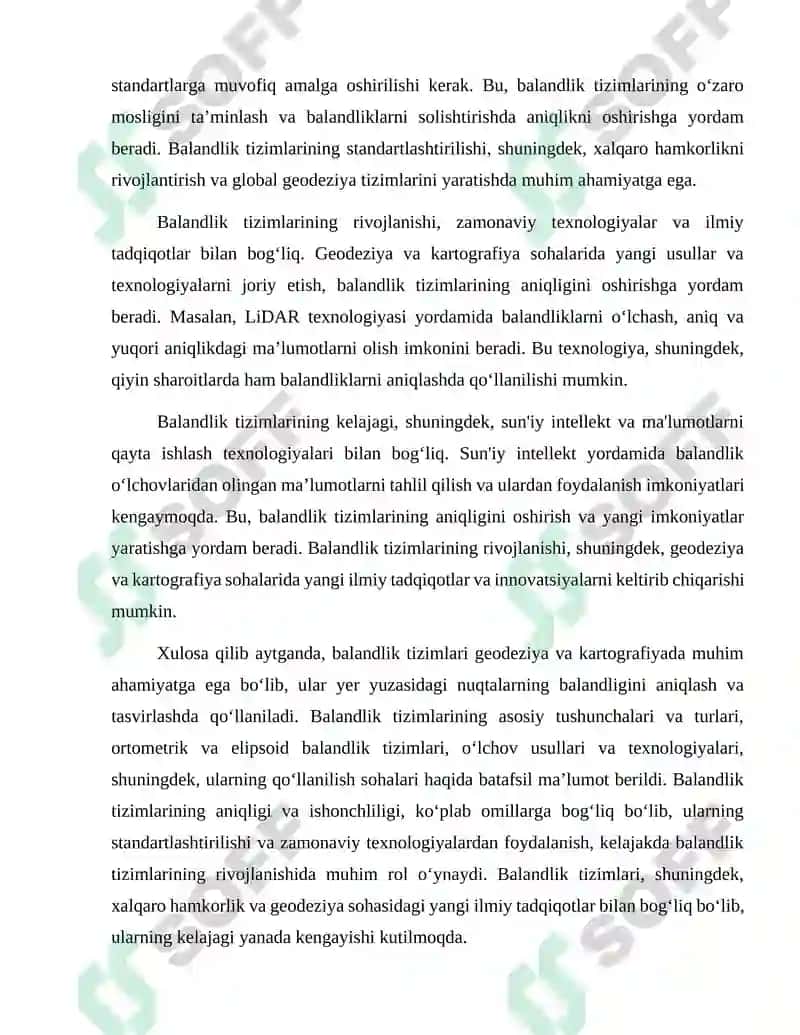 Balandlik tizimlari 4