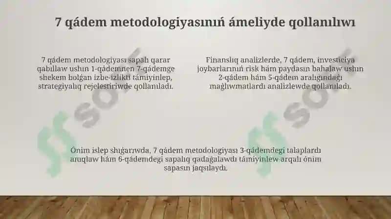 7 qádem metodologiyasi 4