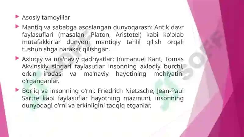 Yevropa mutaffakkirlarining asarlarida tarbiyaga oid qarashlar. 4