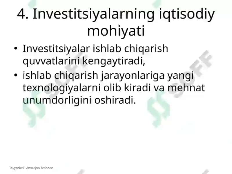 Investitsiyalar 4