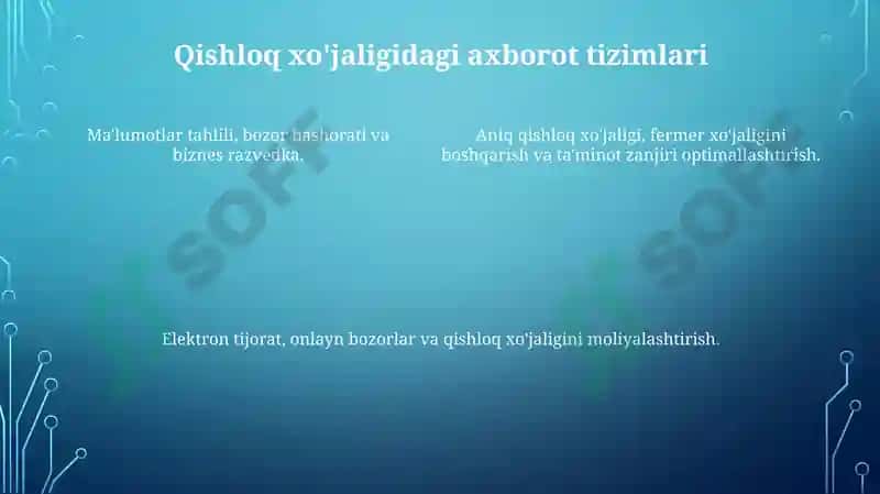 Axborot tizimlari va Iqtisodiyot 4