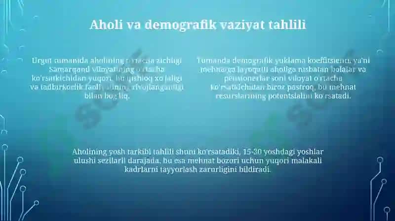 Samarqand viloyati urgut tumani iqtisodiy tahlili 4
