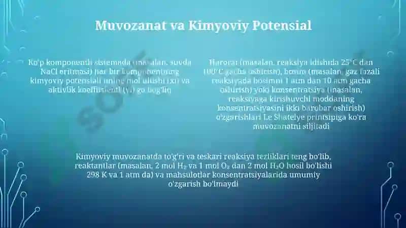 Kimyoviy potensial 4