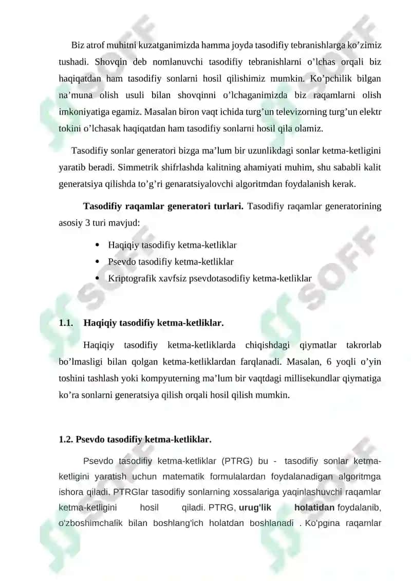 Tasodifiy sonlarni generatsiyalash 4