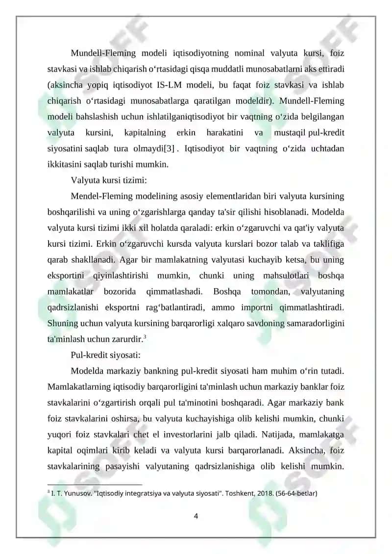 MENDELL - FLEMING MODELI 4