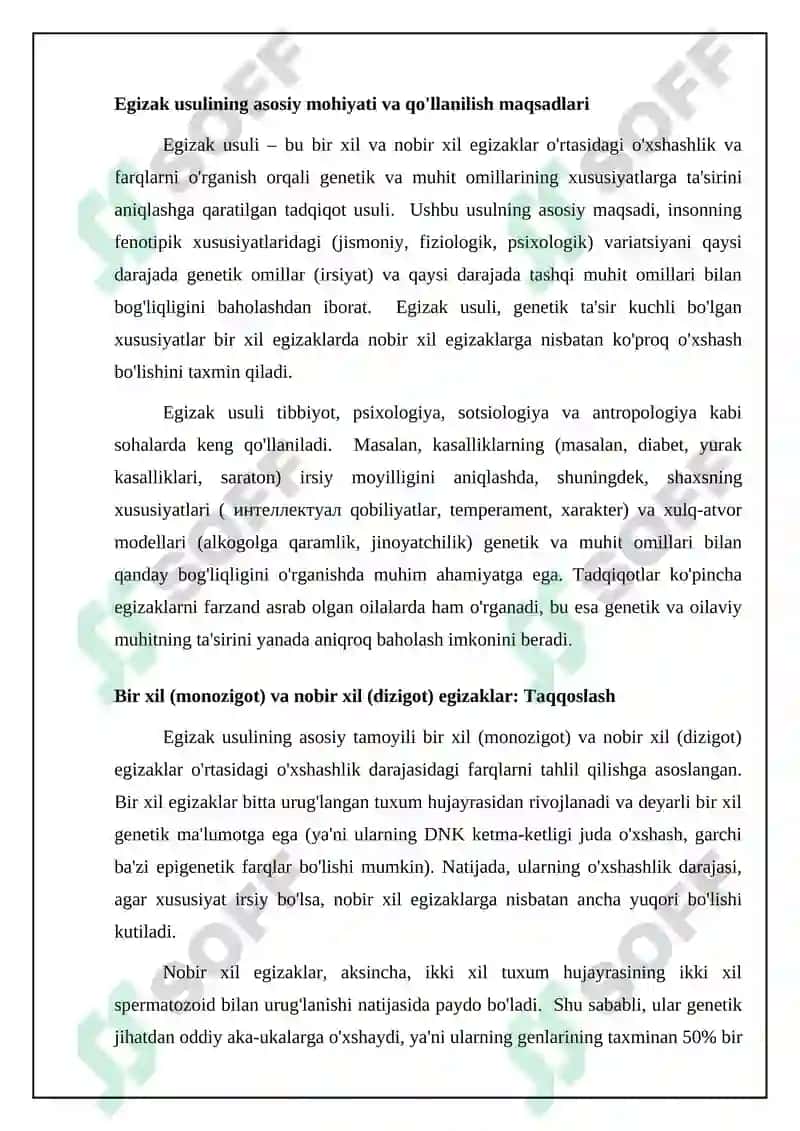Egizaklar usuli 4