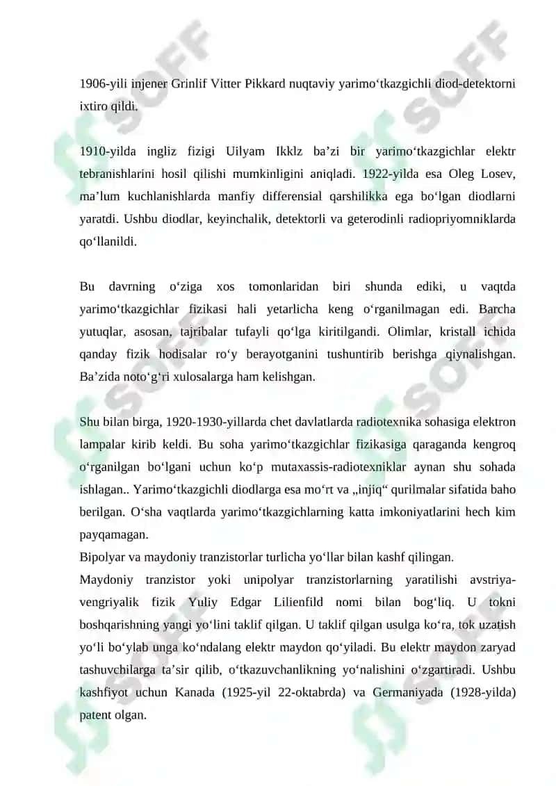 Maydon tranzistorlarining chastota xususiyati 4