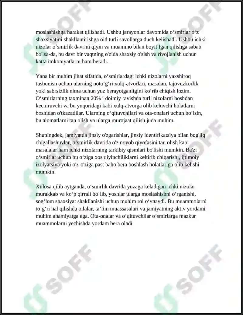 OʻSMIRLARDAGI ICHKI NIZOLAR VA ULARNI BARTARAF ETISH USULLARI 4