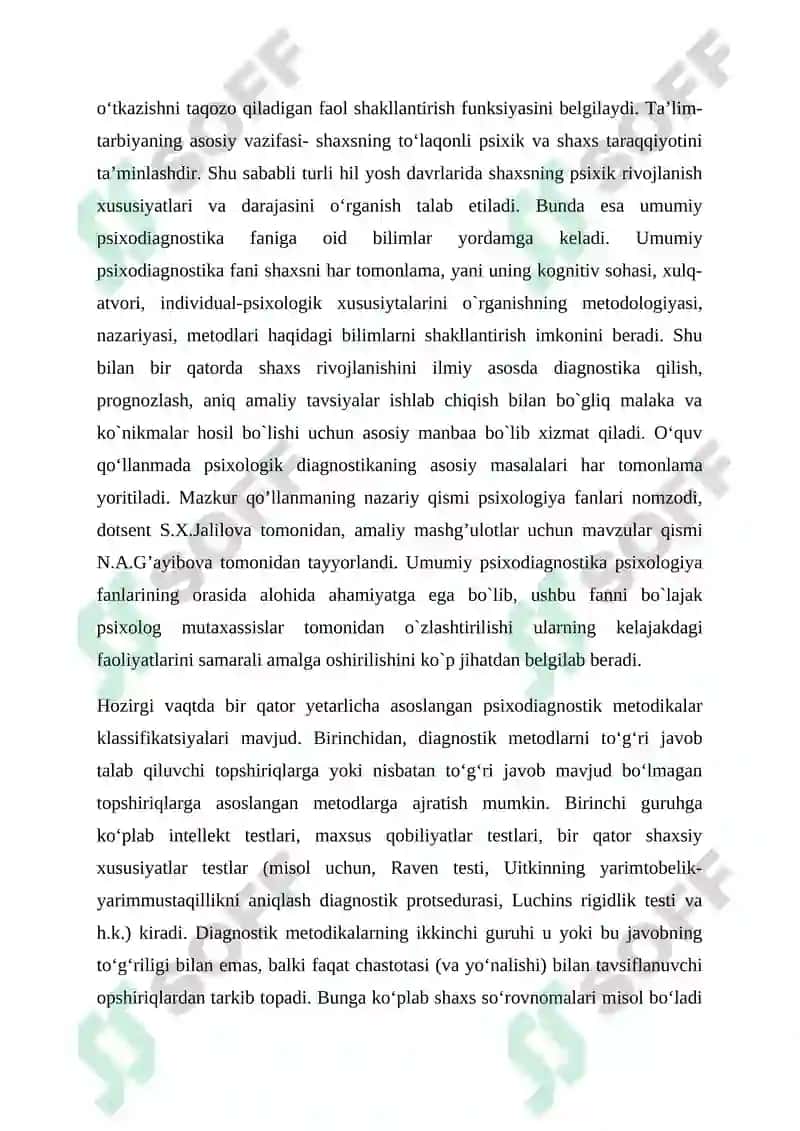 Nevrotik holatlarni diyagnostika metodikalari 4