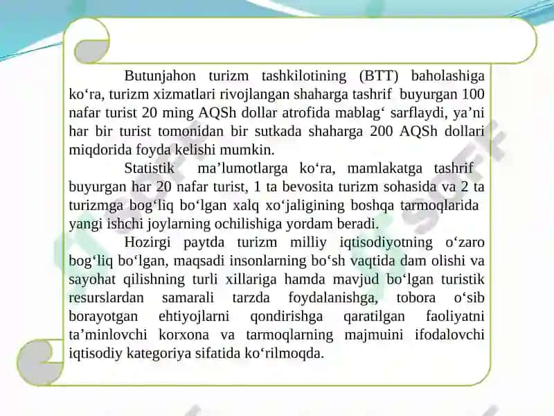Turizm tushunchasi va uning shakllanişi 4