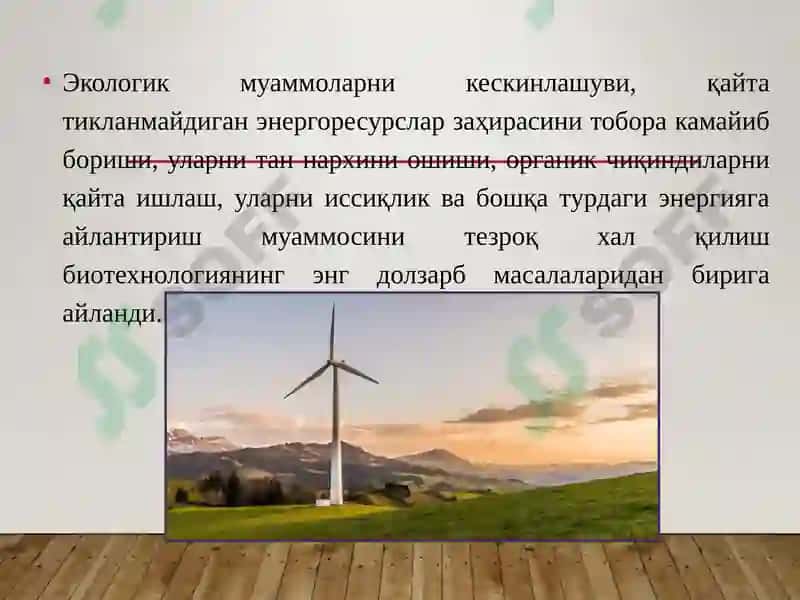 Биотехнология ёрдамида экологик вазиятни сақлаш ва қайта тиклаш жараёнлари 4