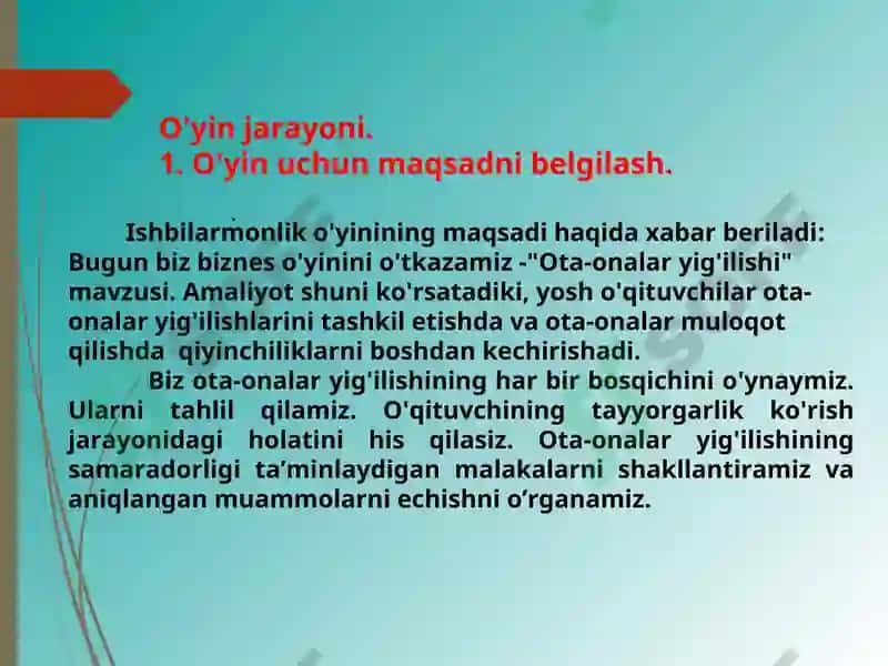 Ota-onalar sinf majlisini tashkil qilish metodikasi 4