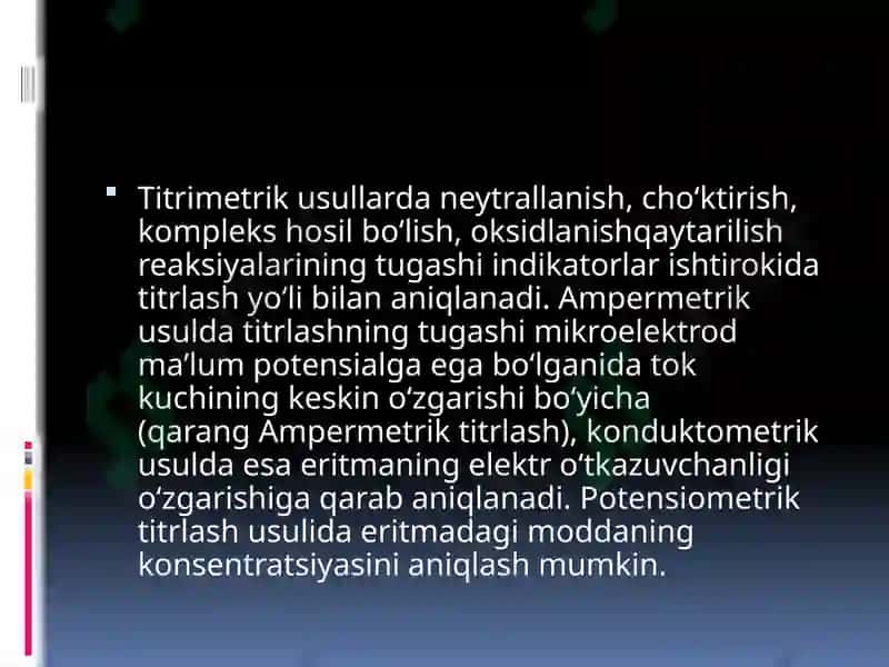 Davolash amaliyoti va tashxisda elektrokimyo asoslarining qo’llanilishi 4