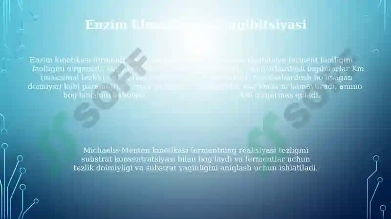 Biologik jarayonlar kinetikasi 4