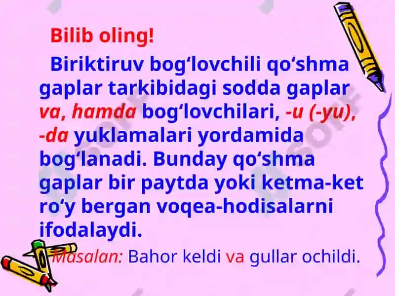 Qo‘shma Gaplar 4