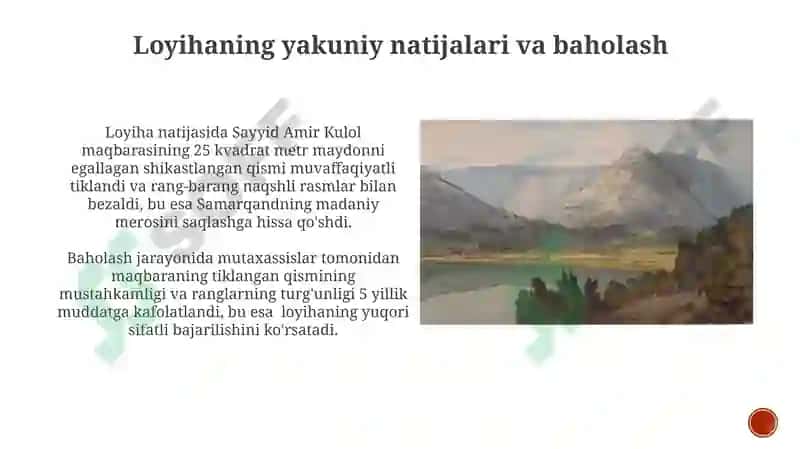 Sayyid Amir Kulol maqbarasi fasad qismini rangtasvirda ishlash 4