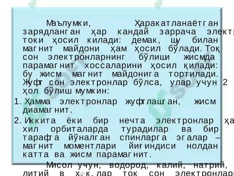 Atom va molekulalarning magnit xossalari 4