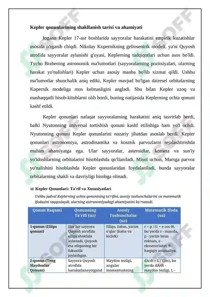 Kepler qonunlari 4