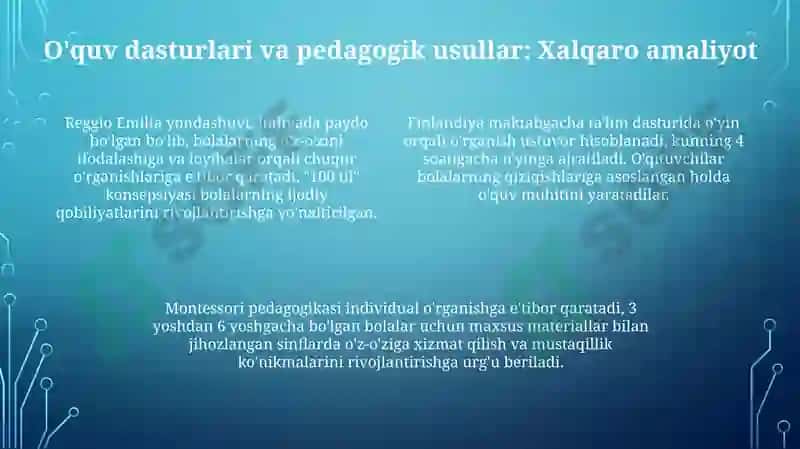 Xorijiy mamlaqatlarda maktabgacha ta'lim boshqaruvining muhim jihatlari 4