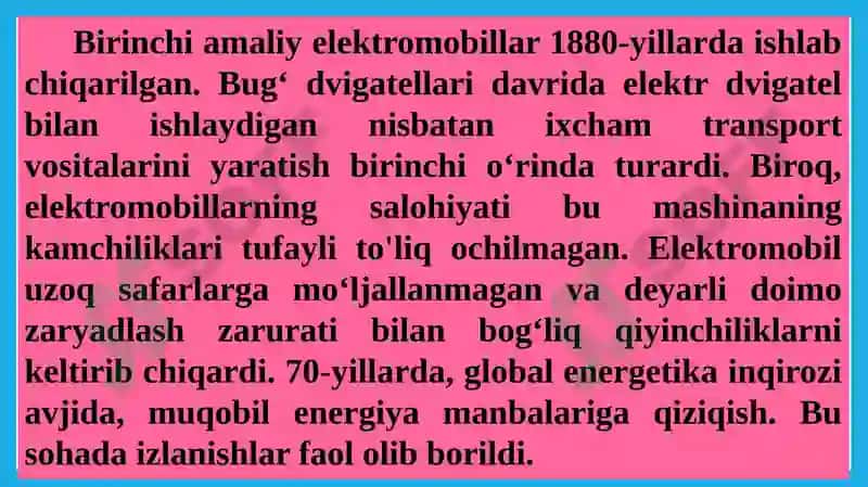ELEKTROMOBILLARNING UMUMIY TUZILISHI 4