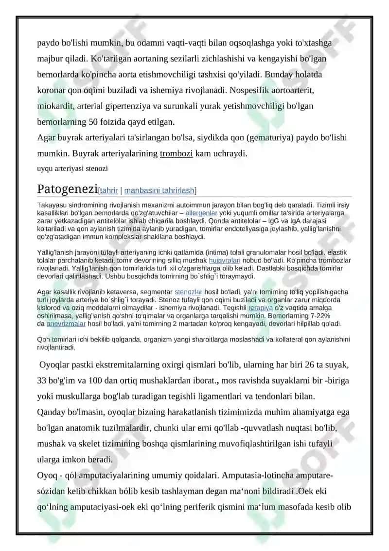 OYOK ARTERIYA OKLYUZION KASALLIGI 4