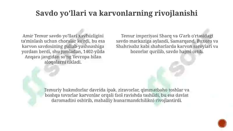 Amir Temur davridagi iqtisodiy qarashlar 4