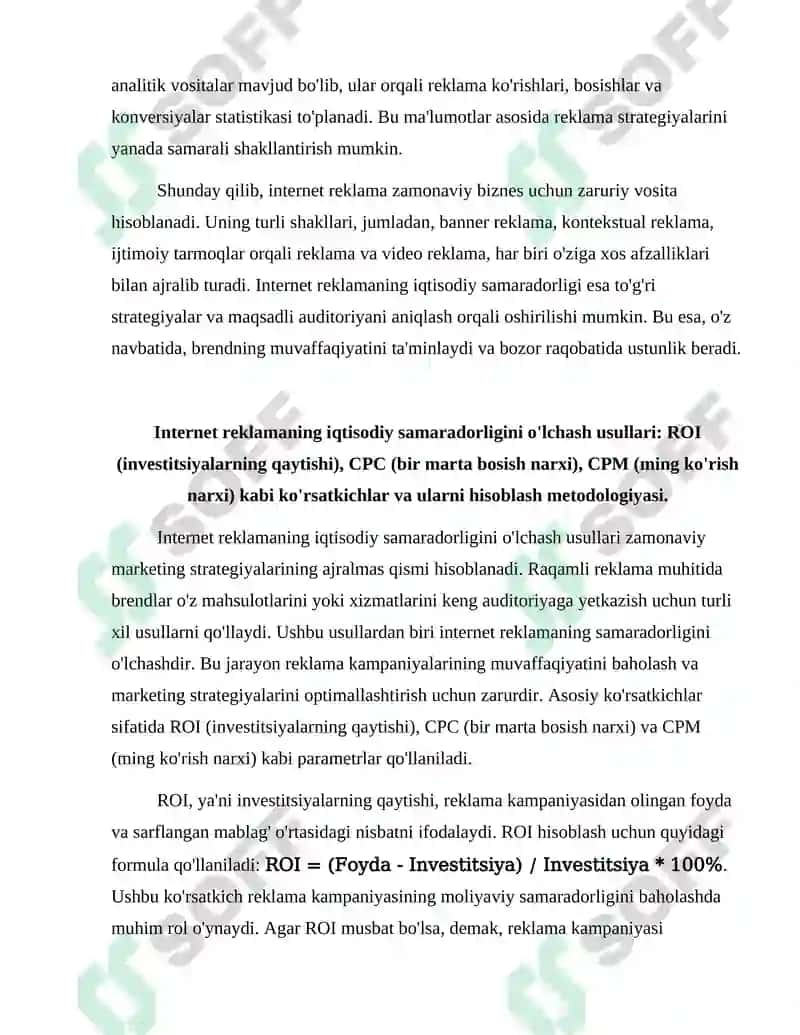 Internet reklamaning iqtisodiy samaradorligi 4