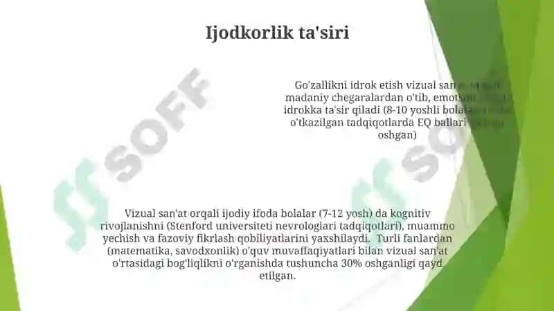 Tasviriy San'at va Sezgilar Rivojlanishi 4