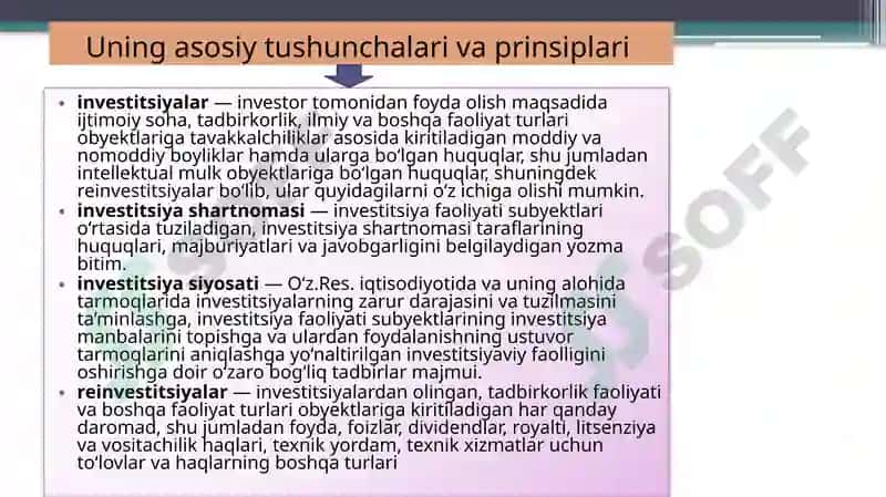 INVESTITSIYA FAOLIYATINI HUQUQIY TARTIBGA SOLISH 4