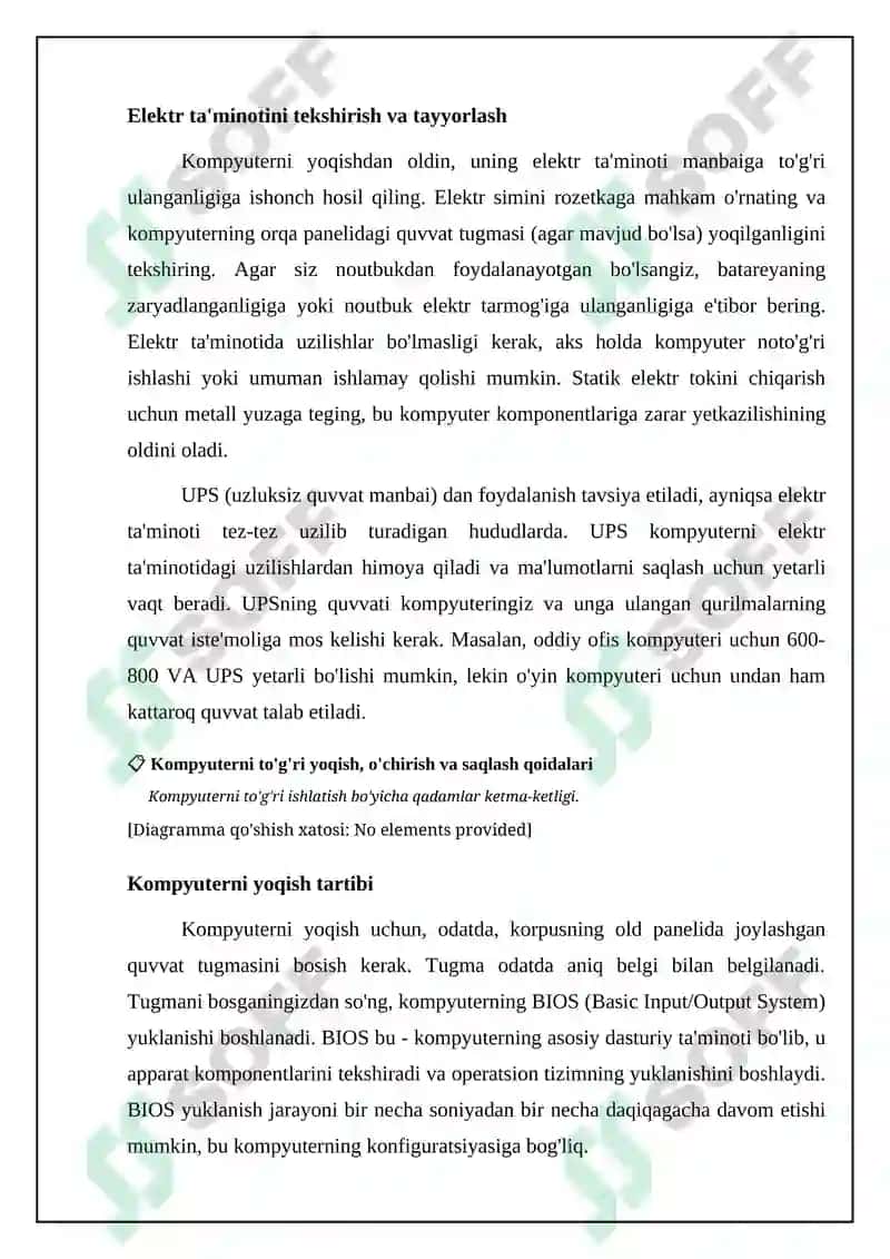 Kompyuterni to'g'ri yoqish, o'chirish va texnik xizmat ko'rsatish qoidalari 4