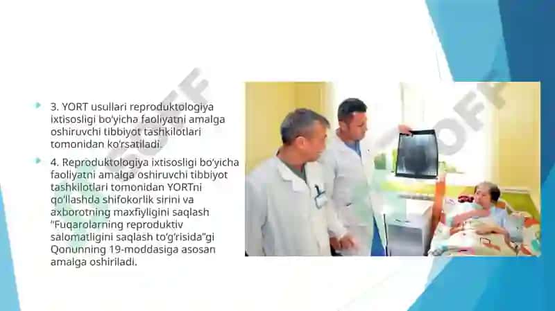O’ZBEKISTONDA YANGI REPRODUKTIV TEXNOLOGIYALARNI QO’LLASH 4