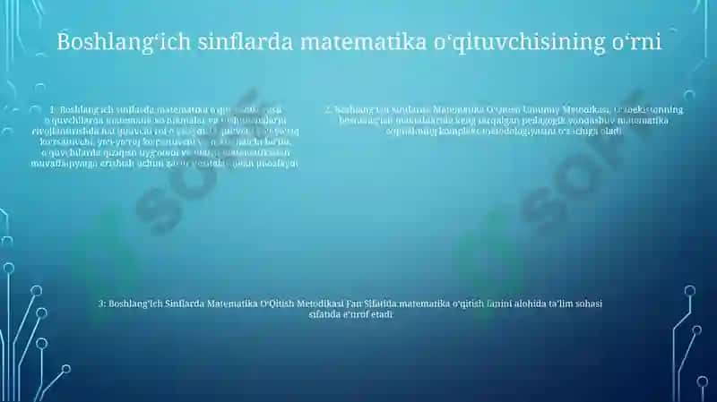 BoshlangʻIch Sinflarda Matematika OʻQitish Umumiy Metodikasi 4