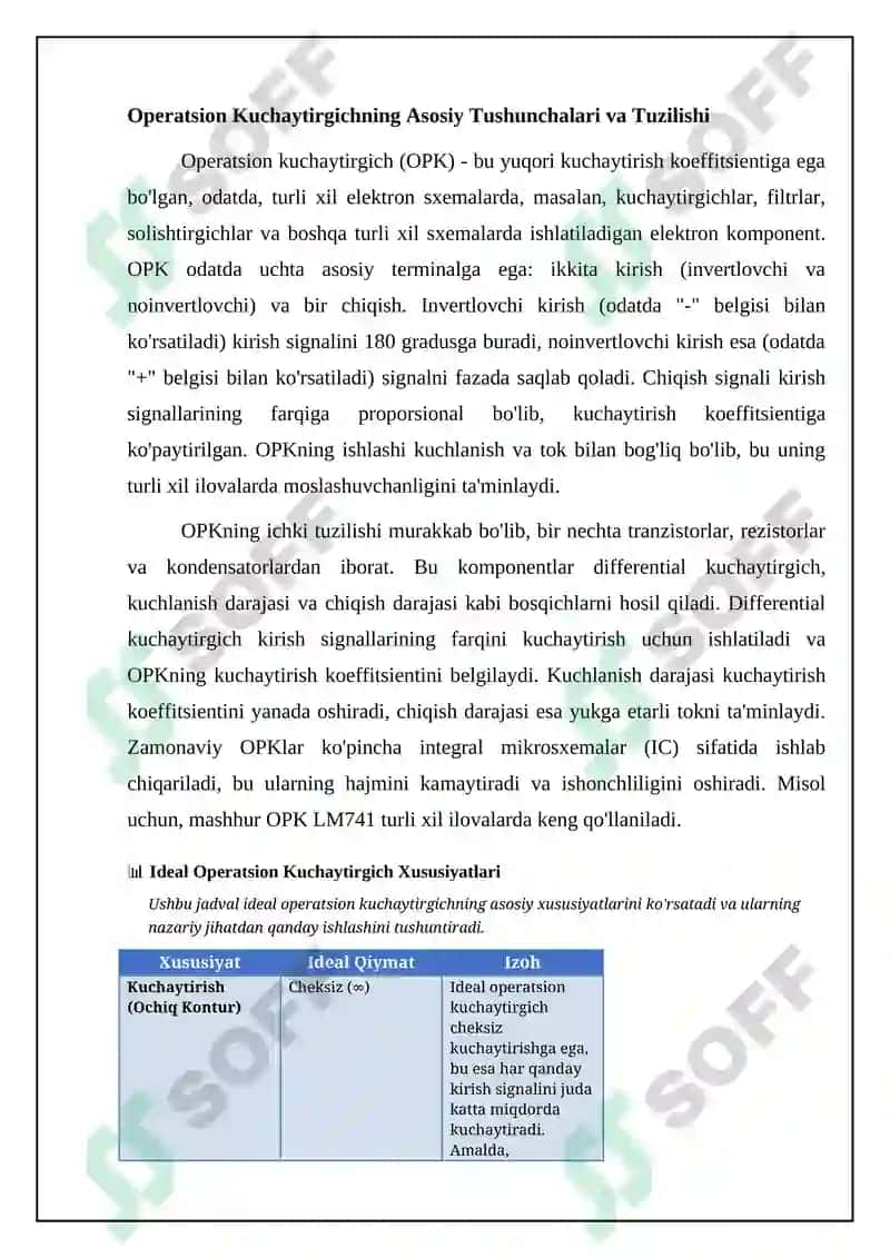 Operatsion kuchaytirgichlar 4