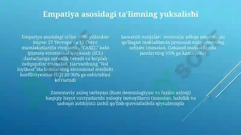 Zamonaviy axloqiy tarbiyaning yutuqlari va kamchiliklari 4