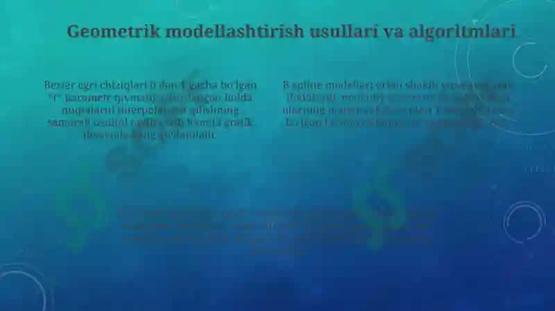 Geometrik masalalarni kompyuterlash 4