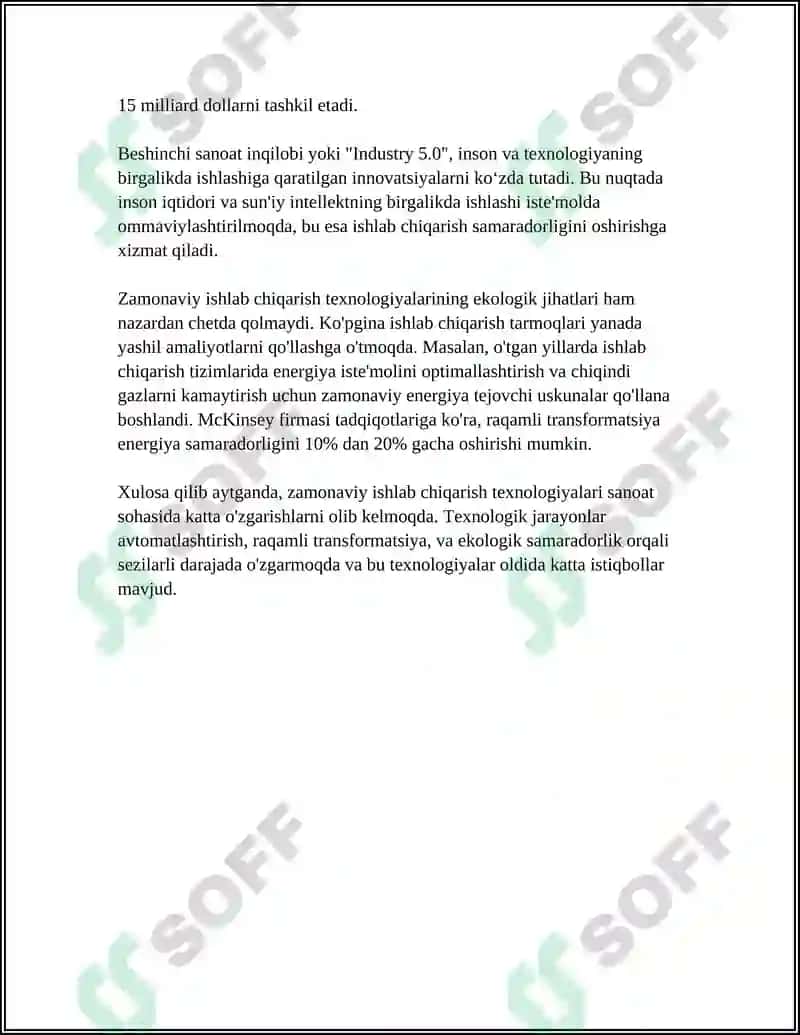Zamonaviy ishlab chiqarish texnologiyalari 4