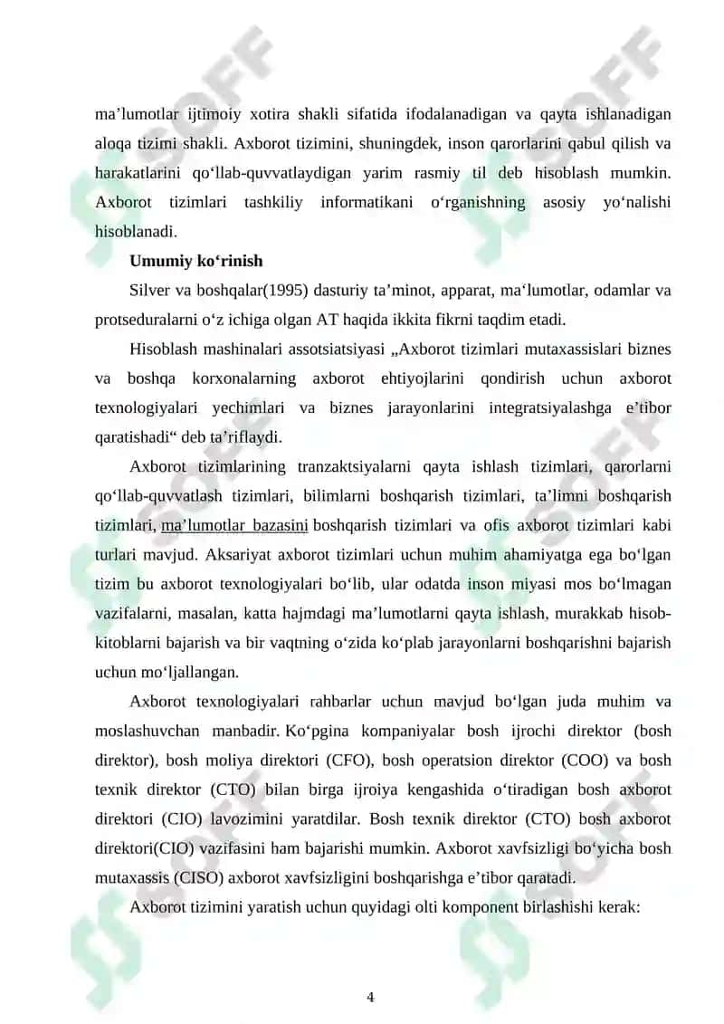 Axborot tizimi 4