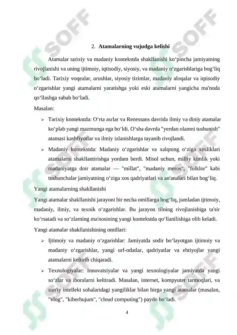 Atamalar va ularning vujudga kelishi 4