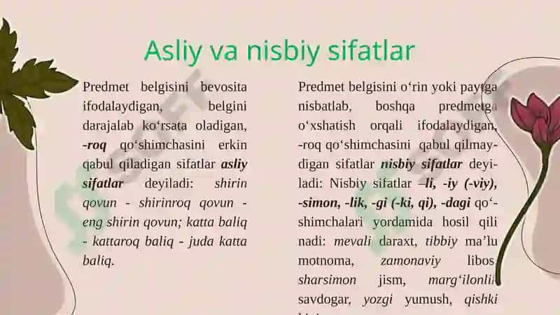 Sifatso‘zturkumi 4