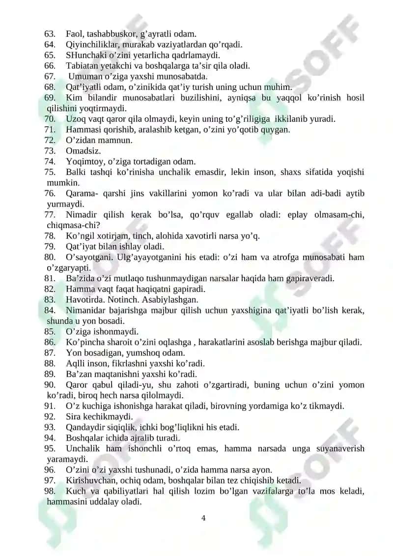 Ijtimoiy – psixologik moslashganlik shkalasi (IPM) 4