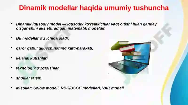 Dinamik iqtisodiy modellarni kalibrlash va empirik tekshirish usullari 4
