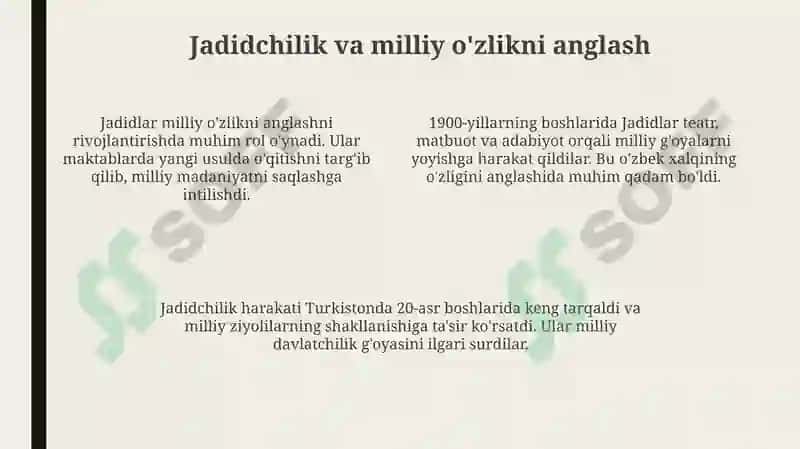 Ma'naviyat va milliylik uchun kurash. 1917-1924-yillar 4