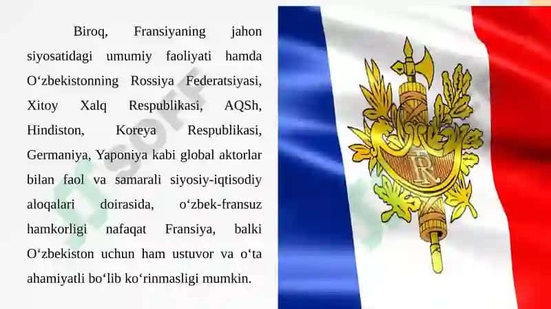 O'zbekiston va Fransiya hamkorlik aloqalari 4