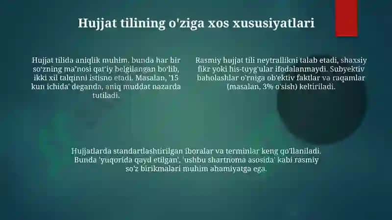 Hujjatlarning vazifasi 4