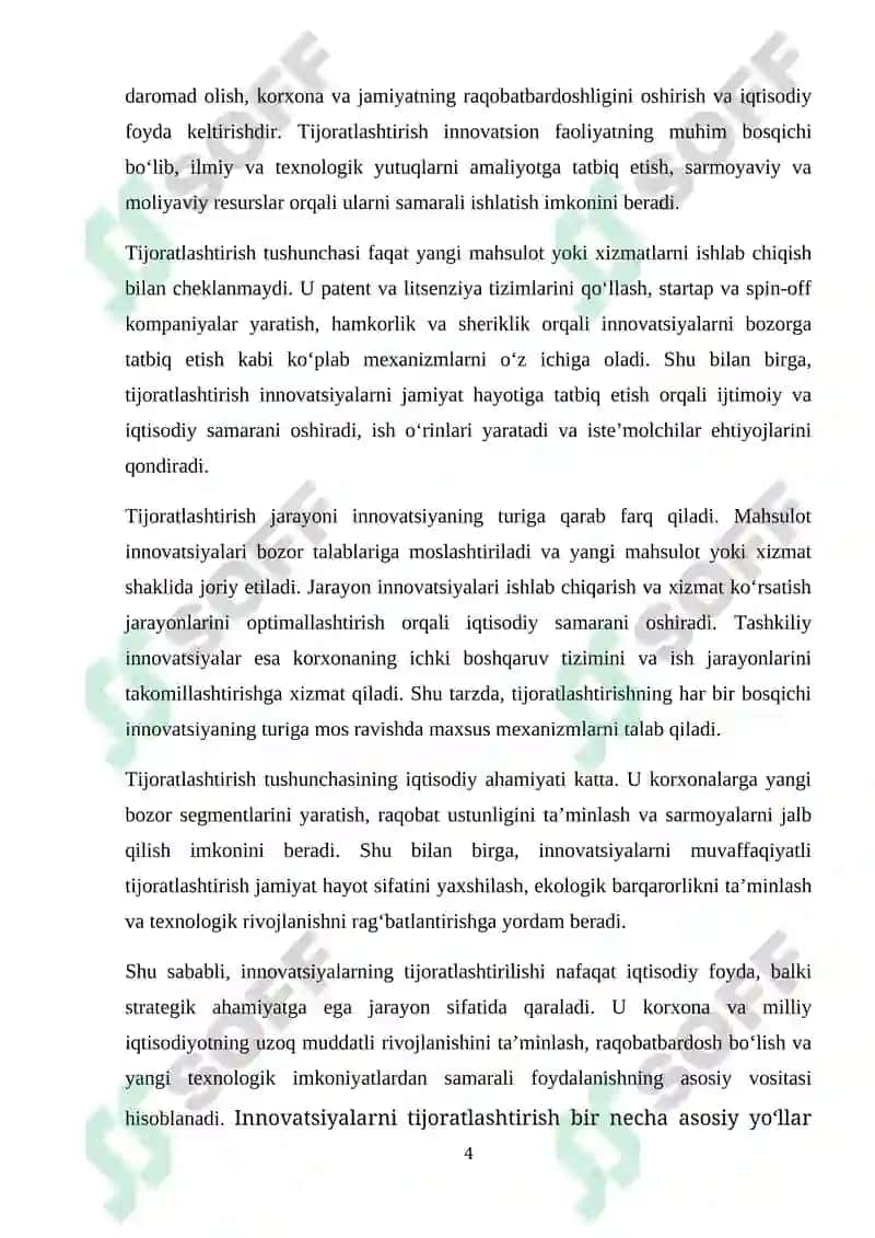 INNOVATSIYALARNING TIJORATLASHTIRISH MEXANIZMLARI 4