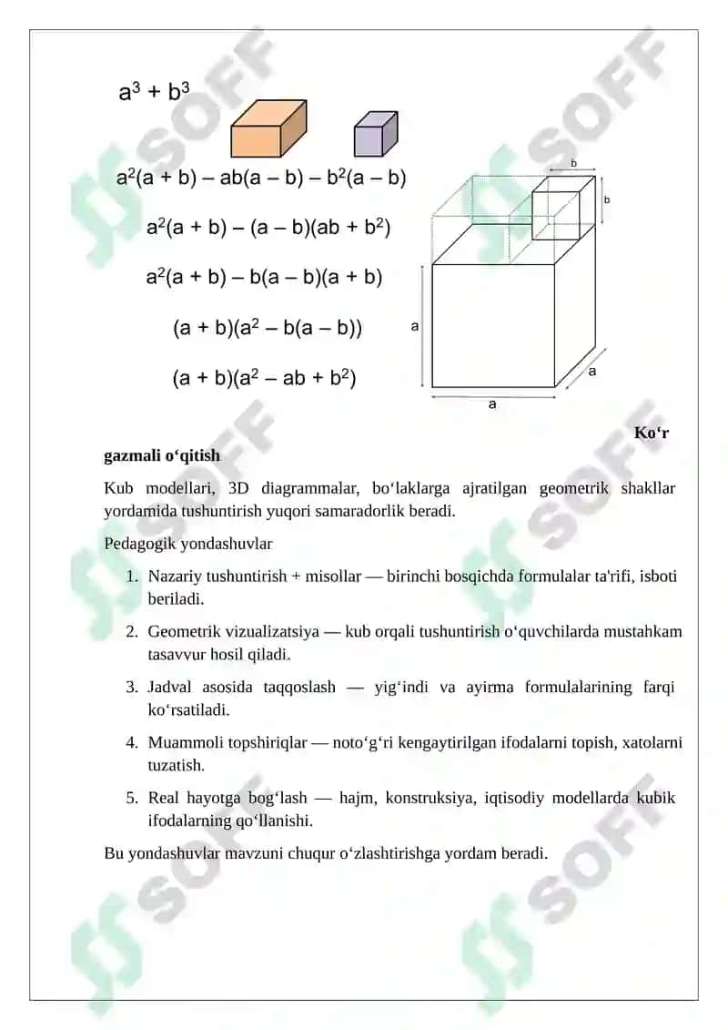 YIGʻINDINING KUBI VA AYIRMANING KUBI 4