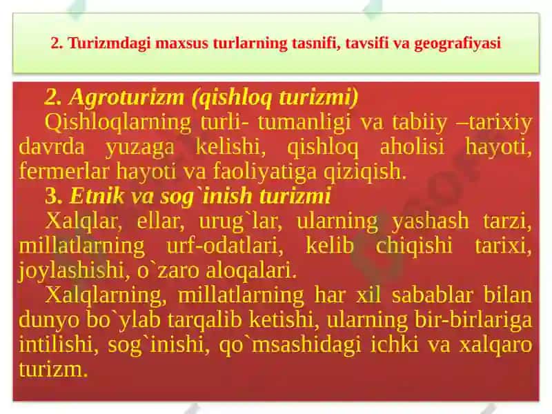 Turizmning maxsus turlari 4