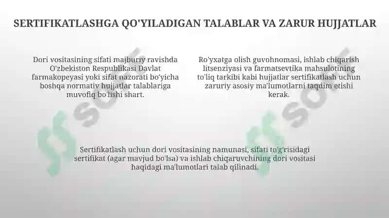Dori vositalarini sertifikatlash tartibi 4